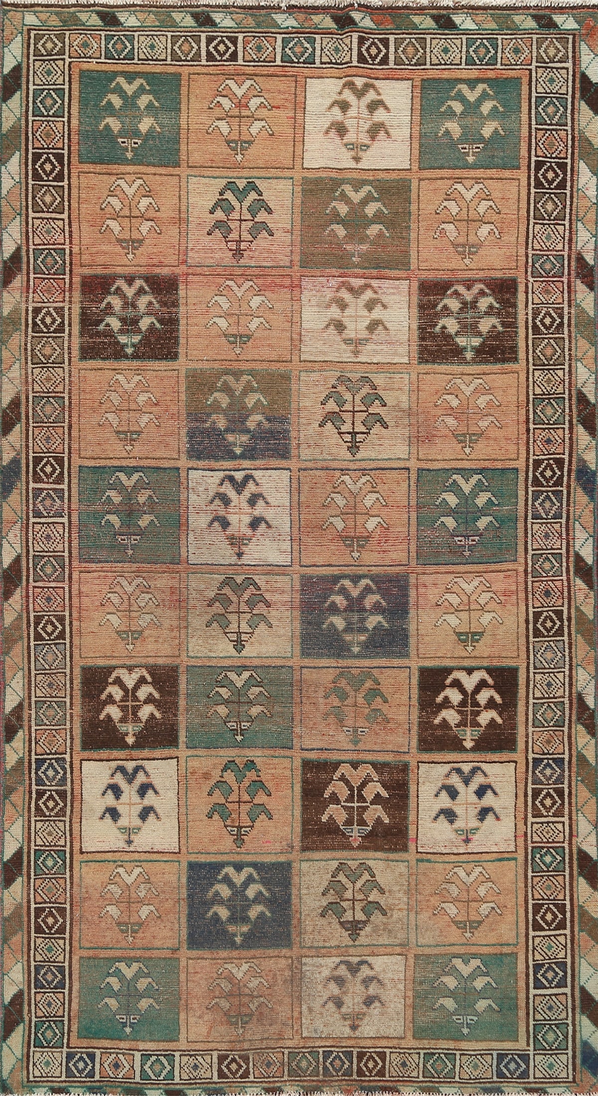 Antique Wool Bakhtiari Persian Area Rug 5x9 (1 of 19)