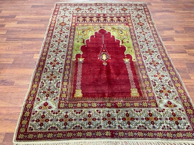 Antique Turkish Prayer Rug-5030 - 7
