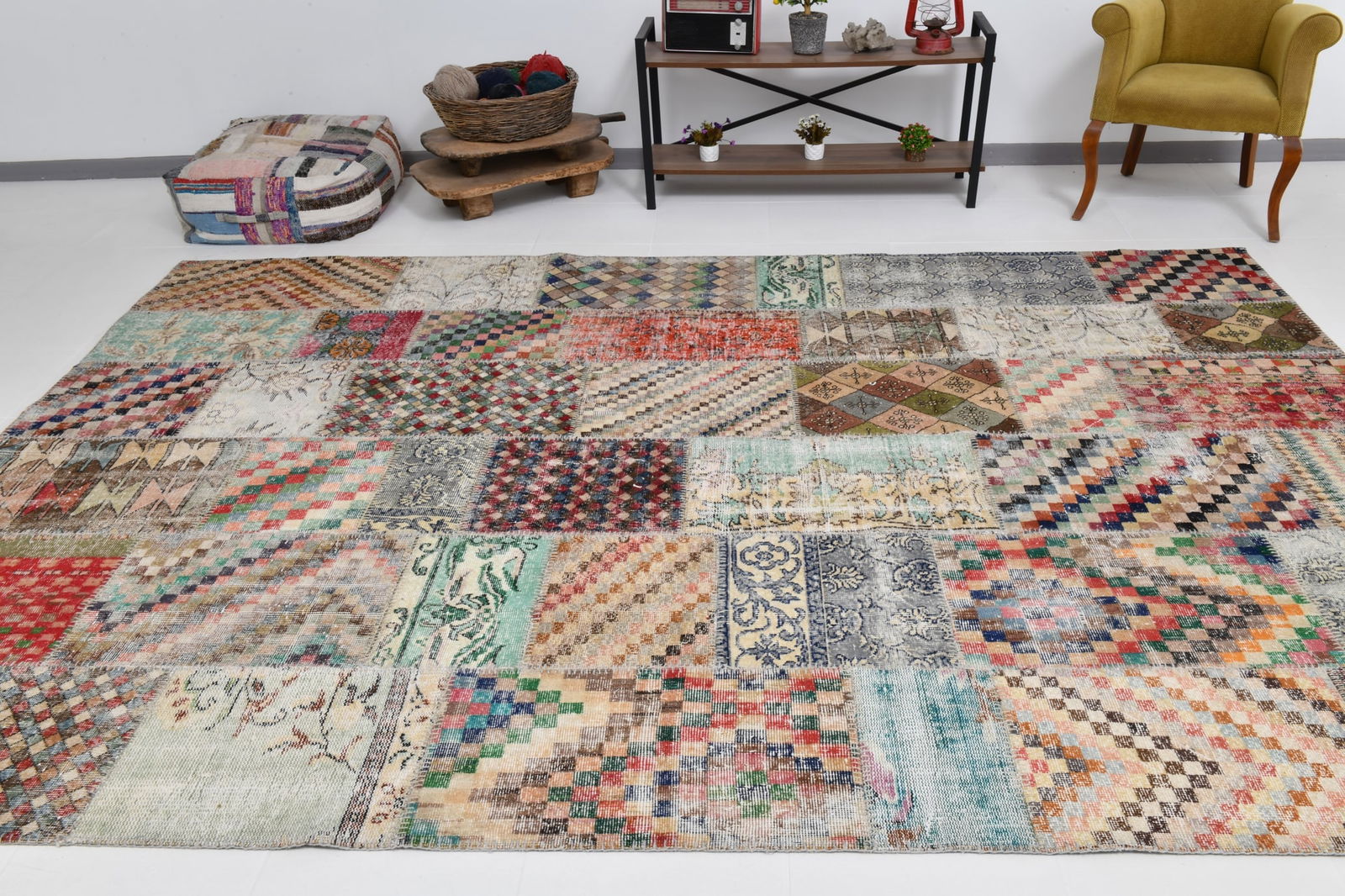 8'2'' x 11'5'' Handmade Vintage Wool Rug - 21531 - 3