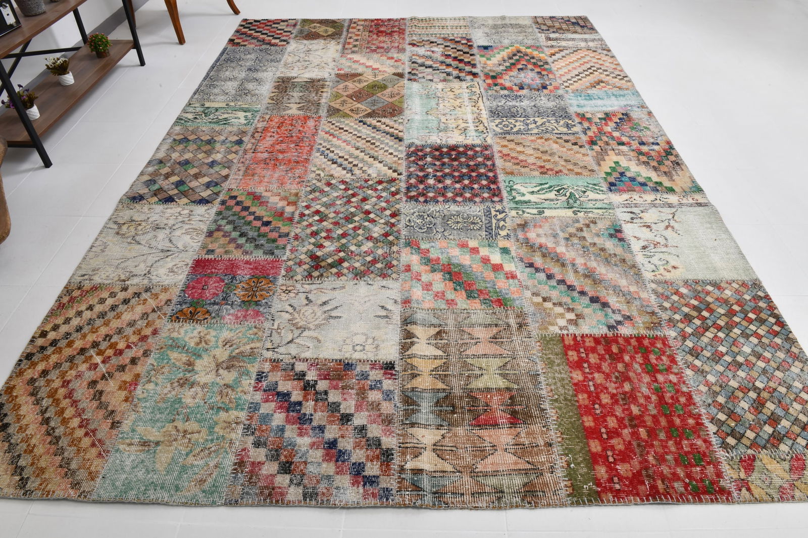 8'2'' x 11'5'' Handmade Vintage Wool Rug - 21531 - 5