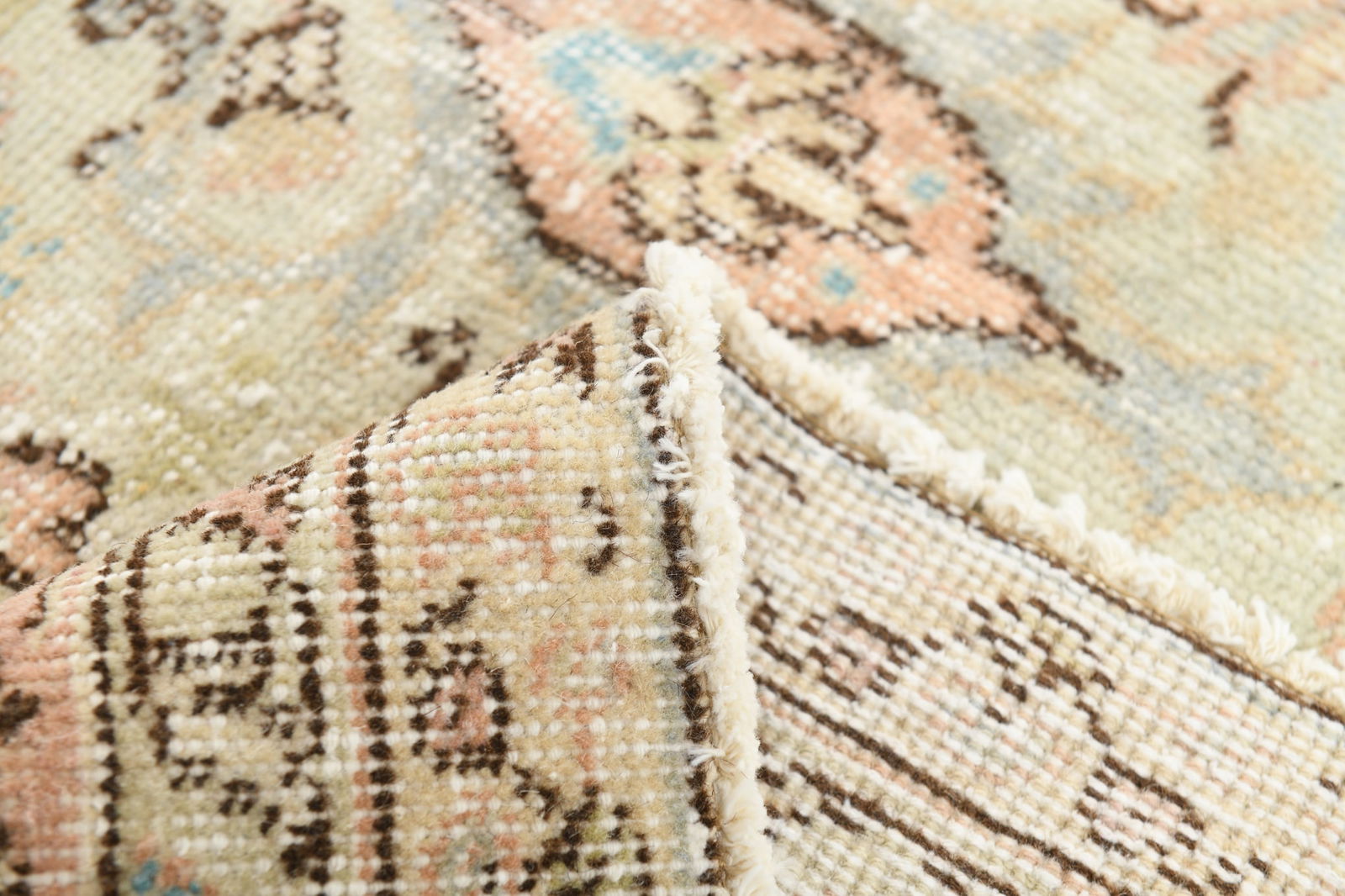 6'9'' x 9'10'' Handmade Vintage Wool Rug - 17745 - 14