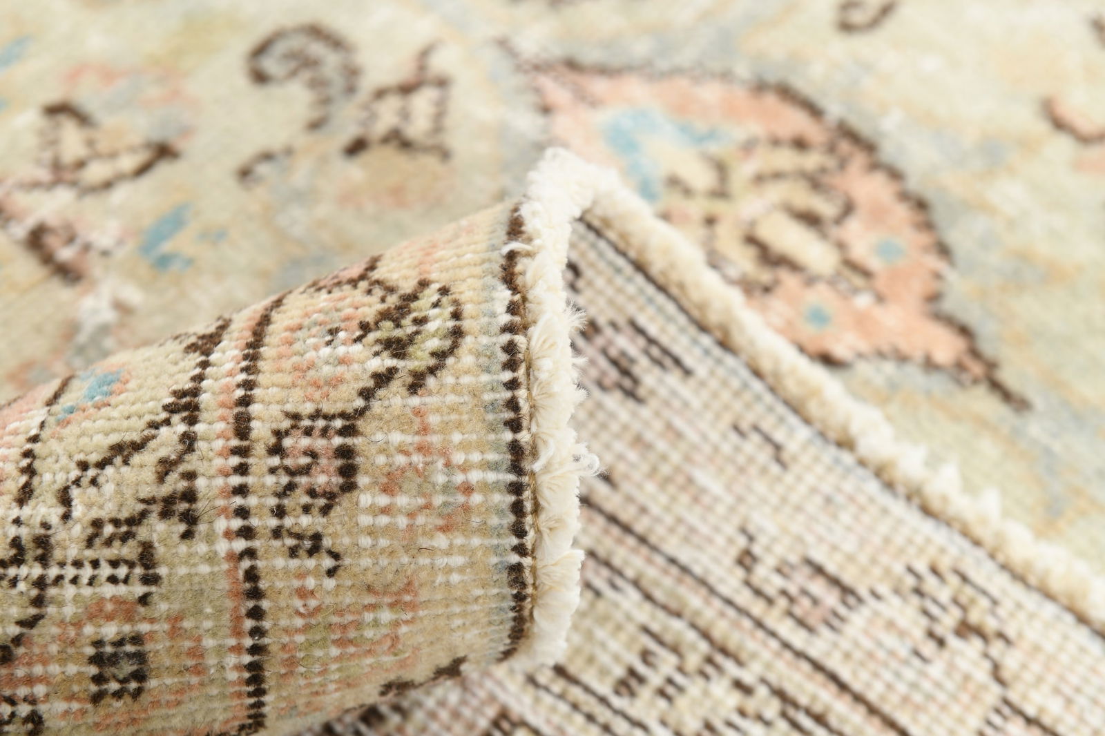 6'9'' x 9'10'' Handmade Vintage Wool Rug - 17745 - 15