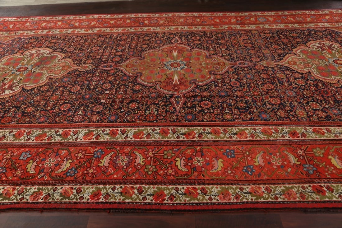 Pre-1900 Antique Vegetable Dye Bakhtiari Persian Rug 10x20 - 12