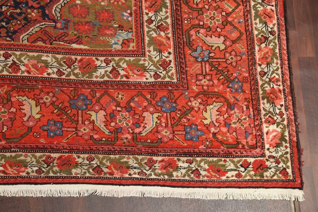 Pre-1900 Antique Vegetable Dye Bakhtiari Persian Rug 10x20 - 6