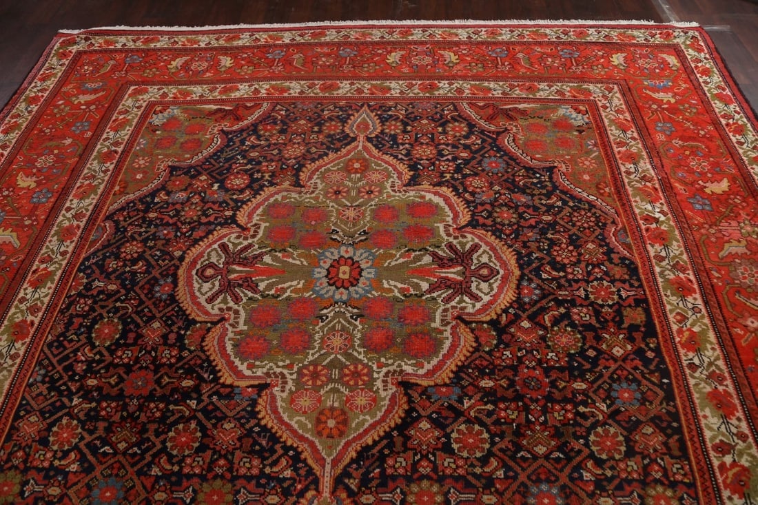 Pre-1900 Antique Vegetable Dye Bakhtiari Persian Rug 10x20 - 9