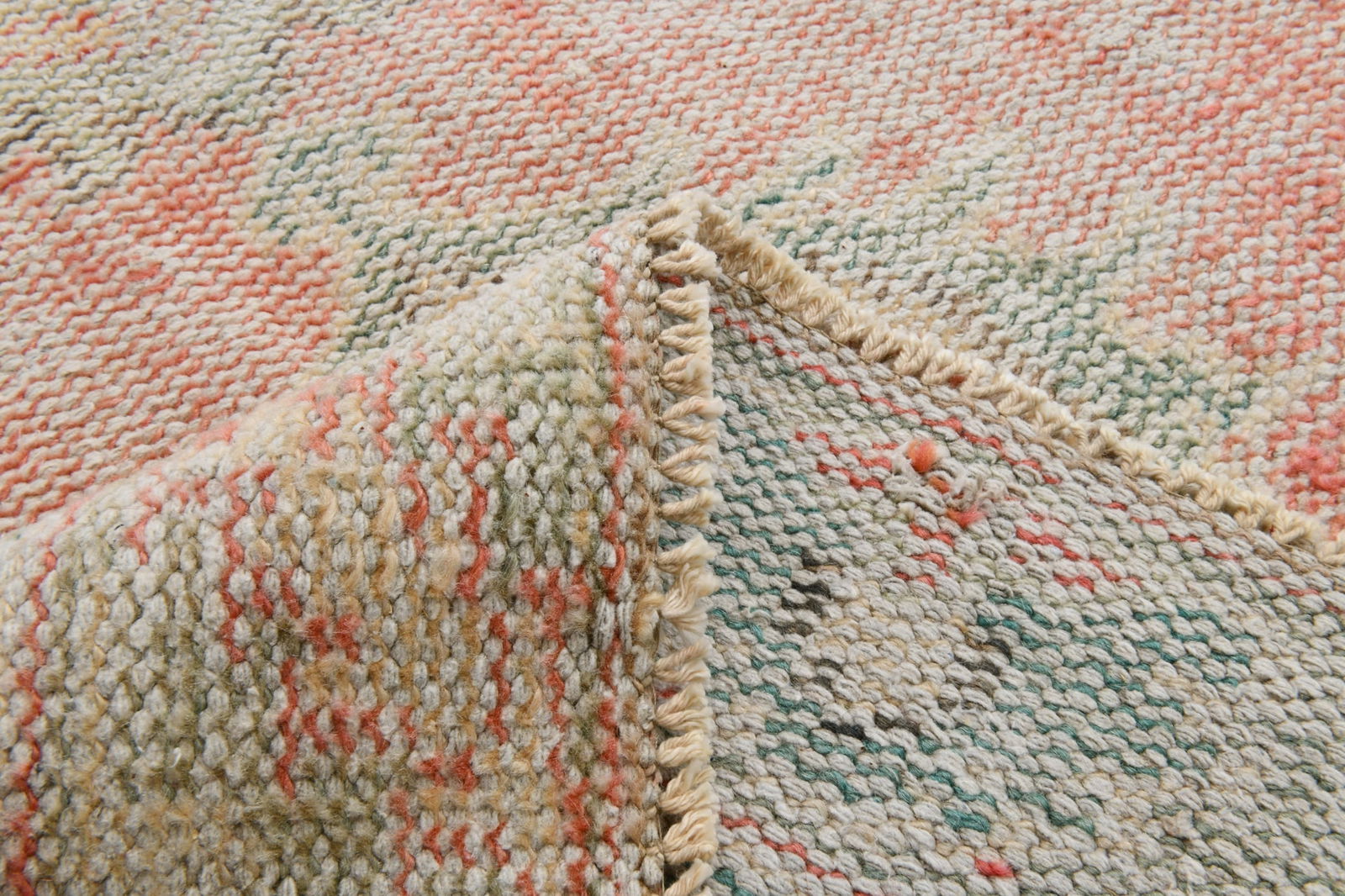 5'8'' x 9'4'' Handmade Vintage Wool Rug - 20168 - 14