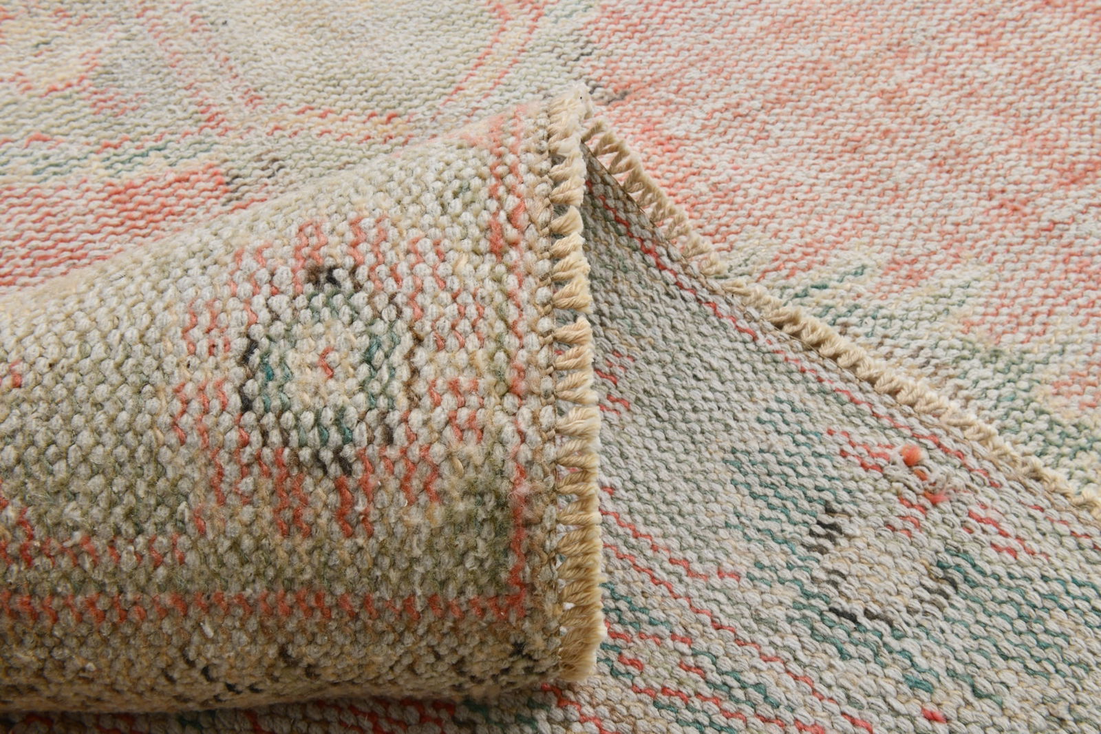 5'8'' x 9'4'' Handmade Vintage Wool Rug - 20168 - 15