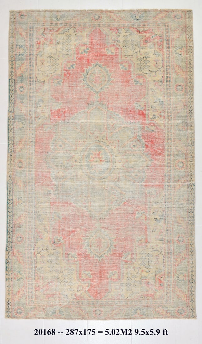 5'8'' x 9'4'' Handmade Vintage Wool Rug - 20168 (1 of 20)