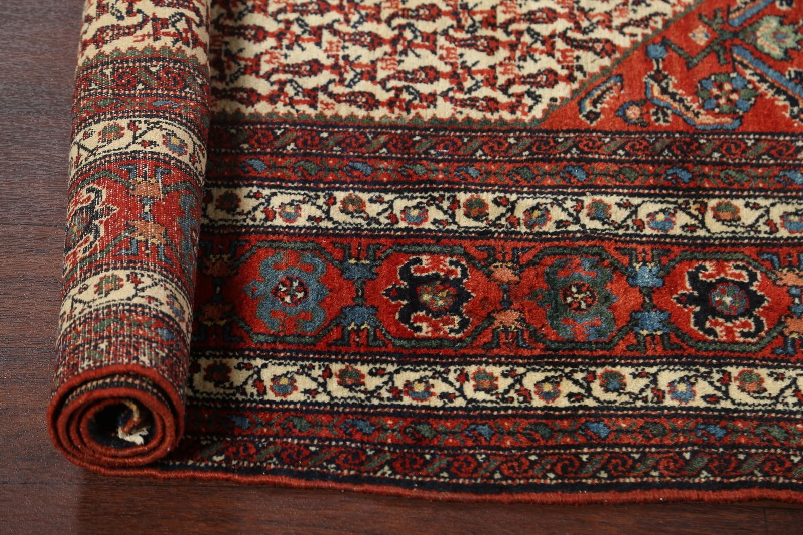 Antique Vegetable Dye Senneh Persian Rug 4x6 - 13