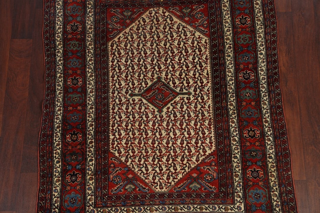 Antique Vegetable Dye Senneh Persian Rug 4x6 - 3