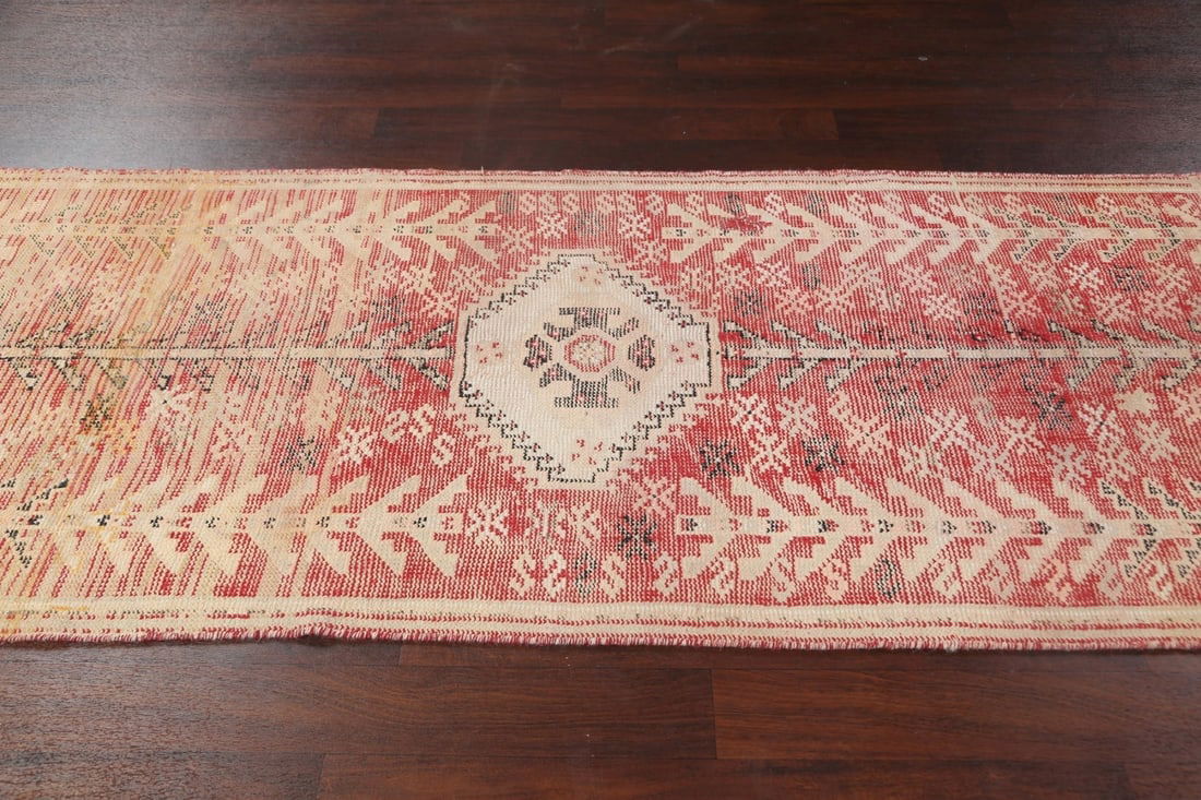 Antique Distressed Malayer Persian Runner Rug 4x12 - 12