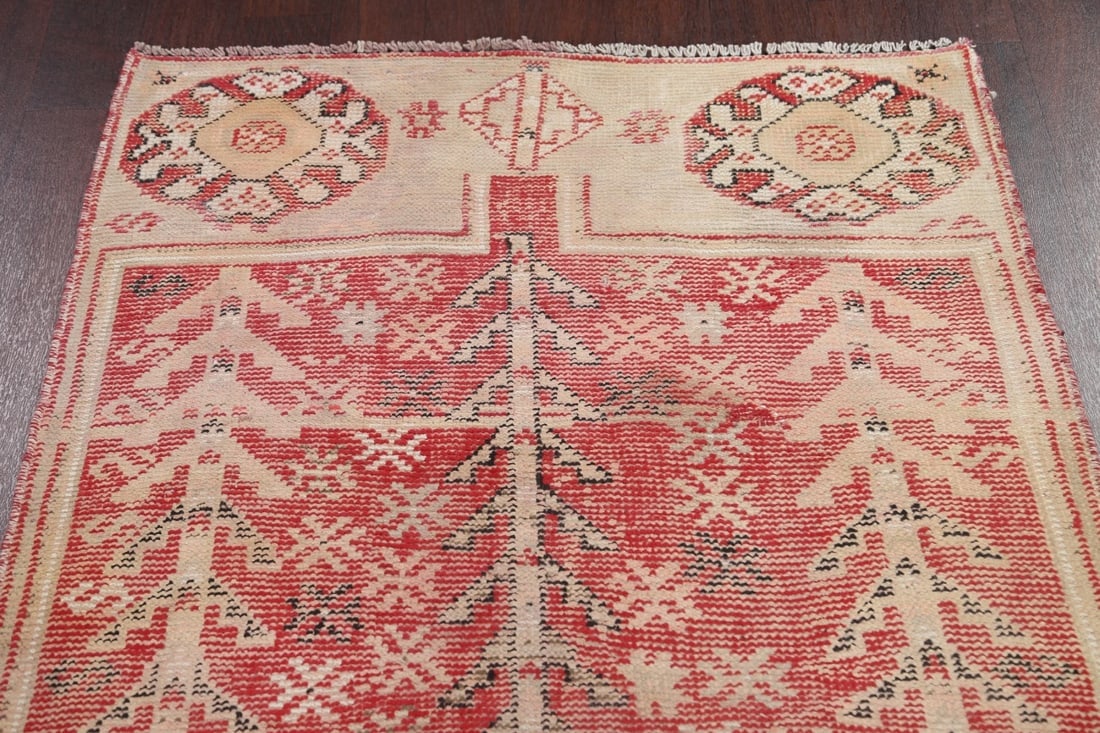 Antique Distressed Malayer Persian Runner Rug 4x12 - 9