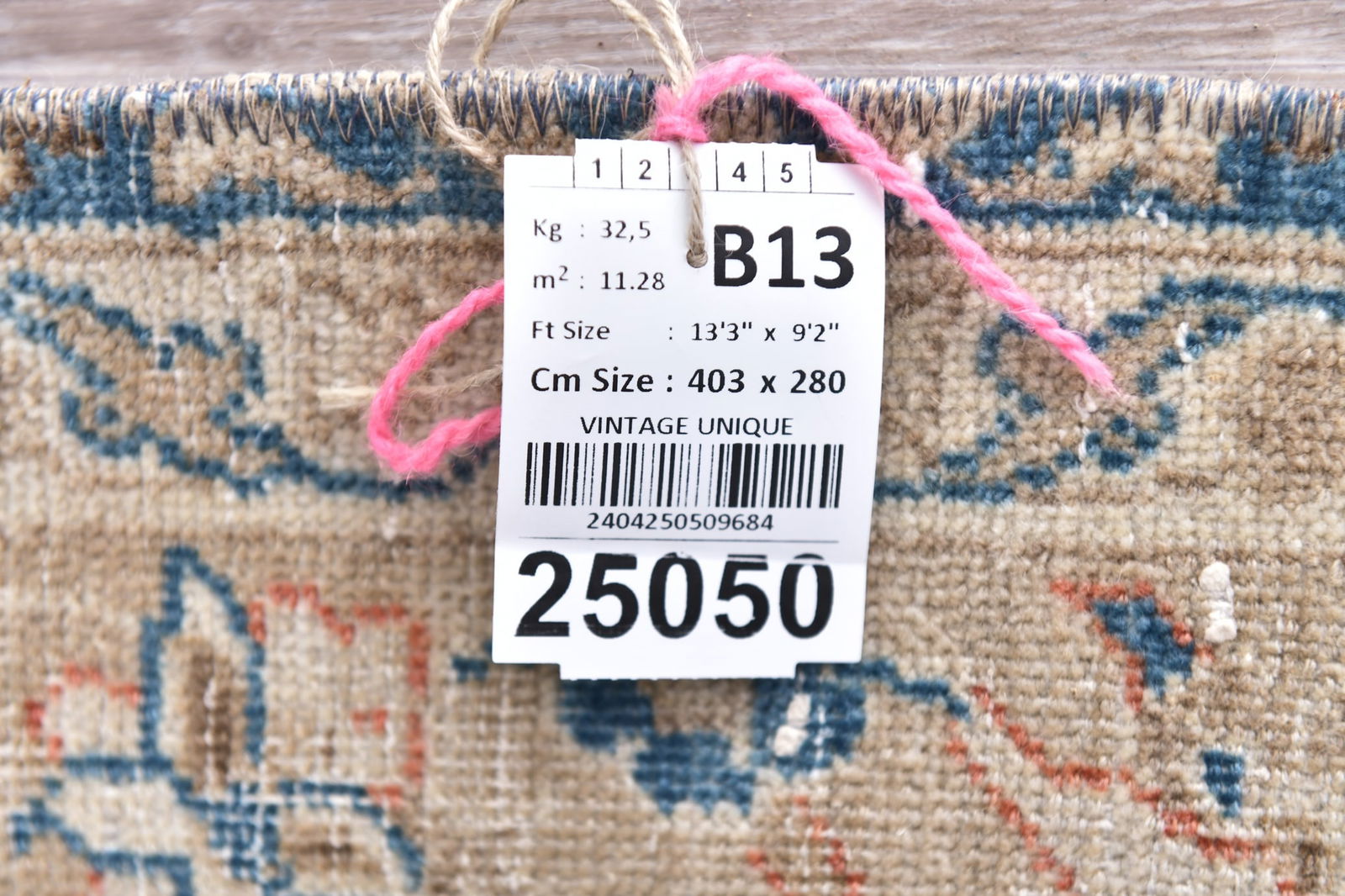 9'2'' x 13'2'' Unique Handmade Vintage Rug - 25050 - 15