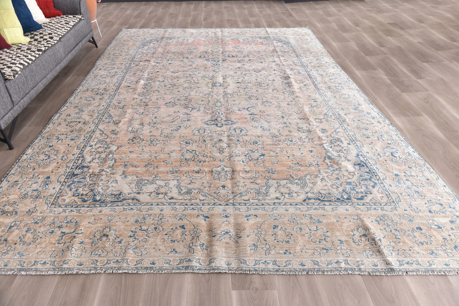 9'2'' x 13'2'' Unique Handmade Vintage Rug - 25050 - 3