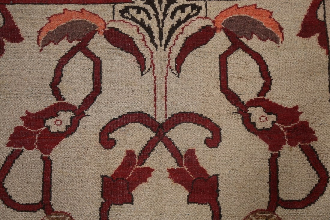 Pre-1900 Antique Vegetable Dye Agra Rug 10x14 - 11
