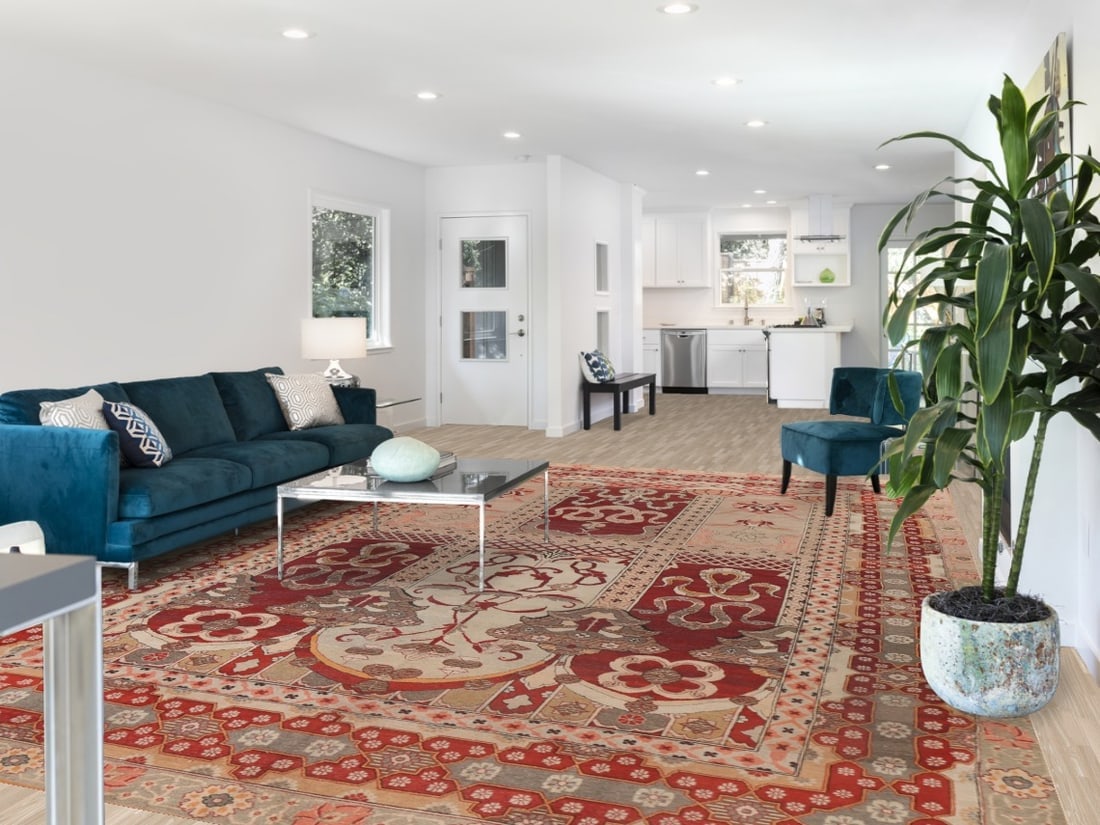 Pre-1900 Antique Vegetable Dye Agra Rug 10x14 - 2