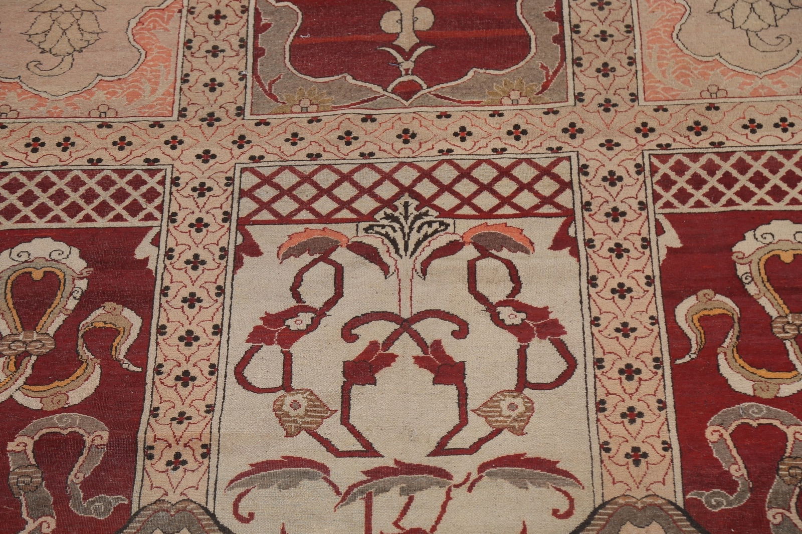 Pre-1900 Antique Vegetable Dye Agra Rug 10x14 - 5