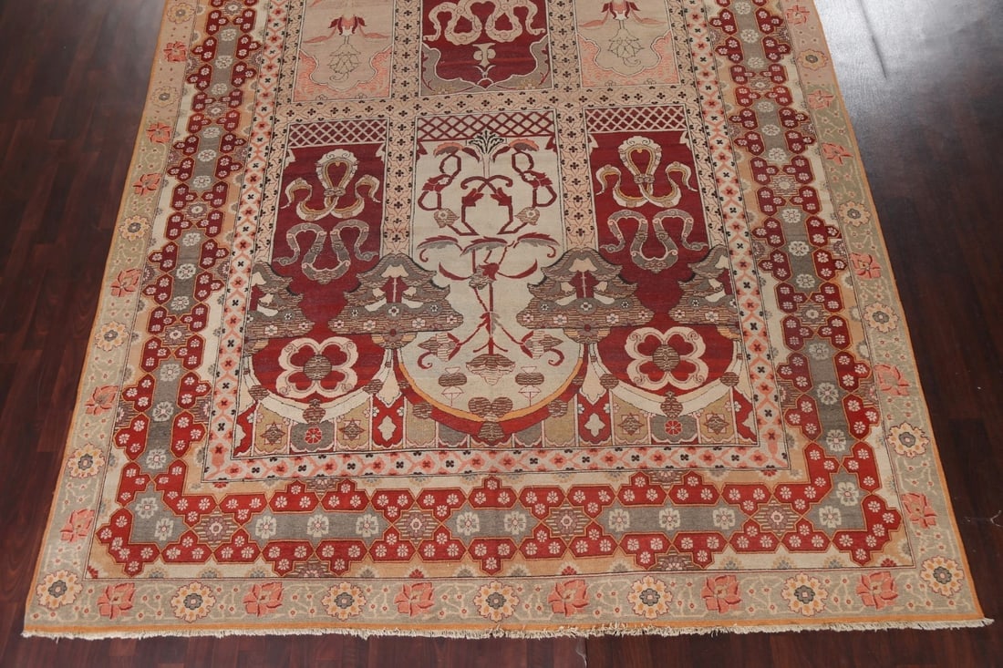 Pre-1900 Antique Vegetable Dye Agra Rug 10x14 - 6