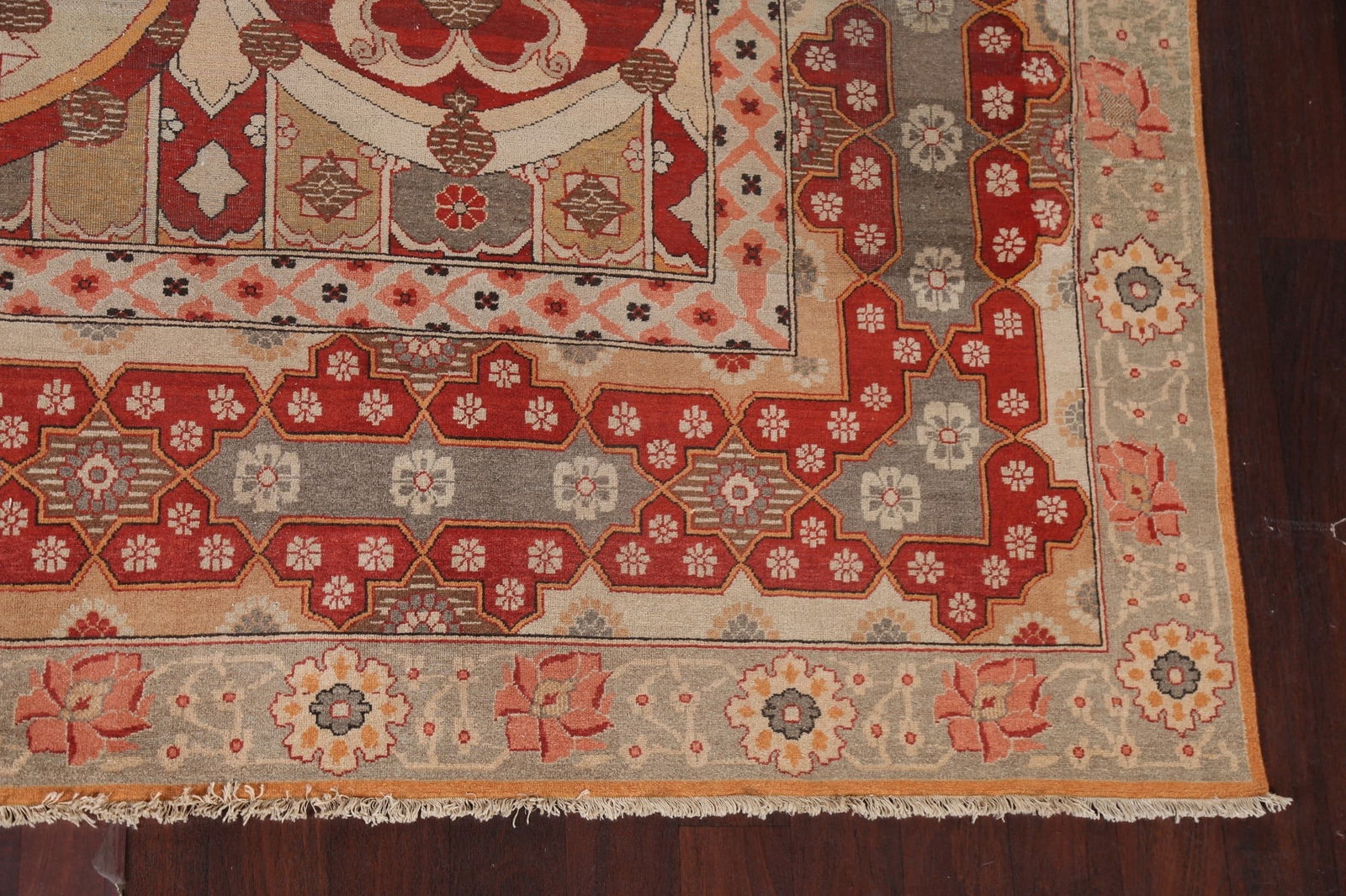 Pre-1900 Antique Vegetable Dye Agra Rug 10x14 - 7
