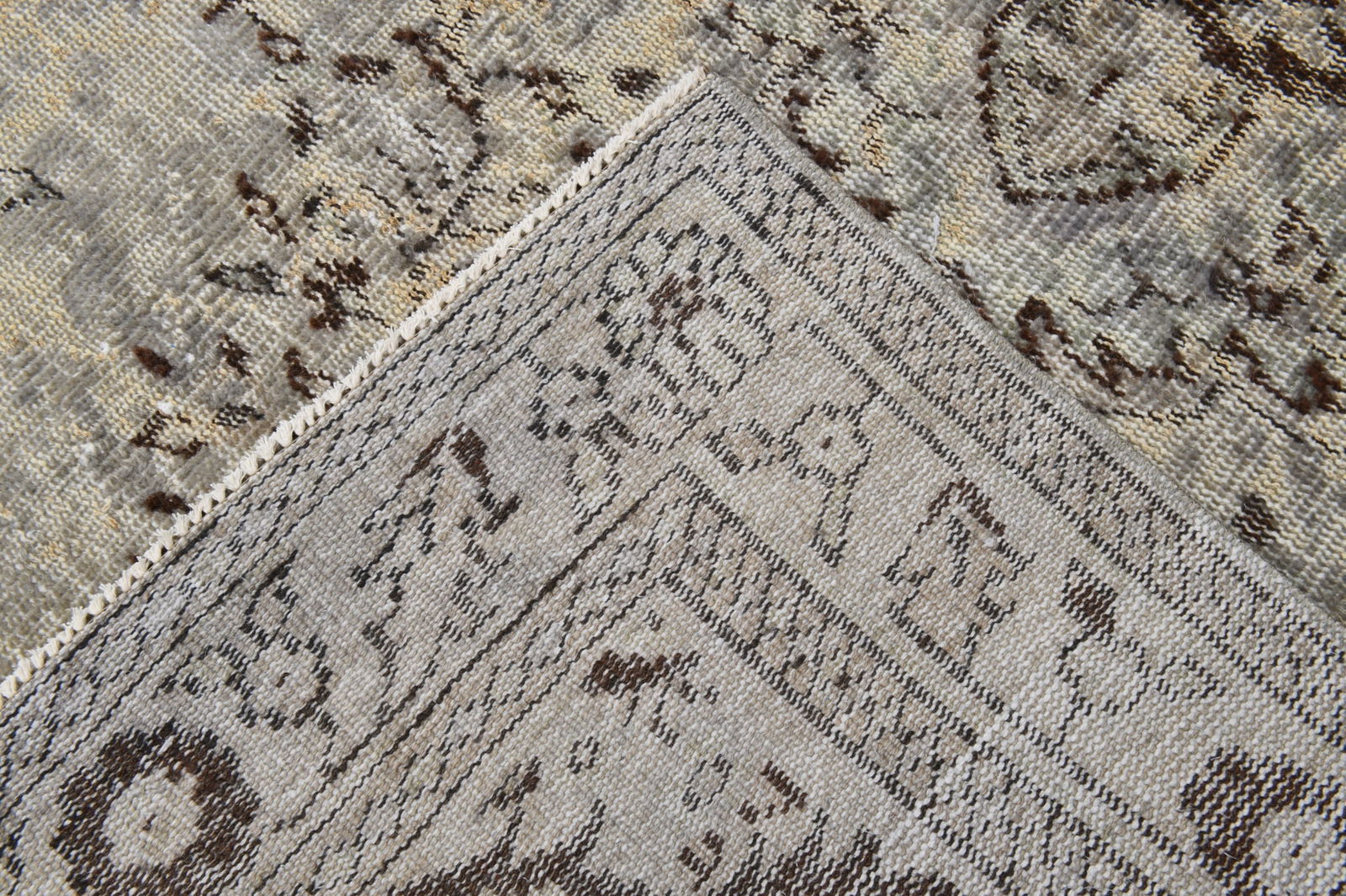 5'4'' x 9'8'' Handmade Vintage Wool Rug - 20243 - 13