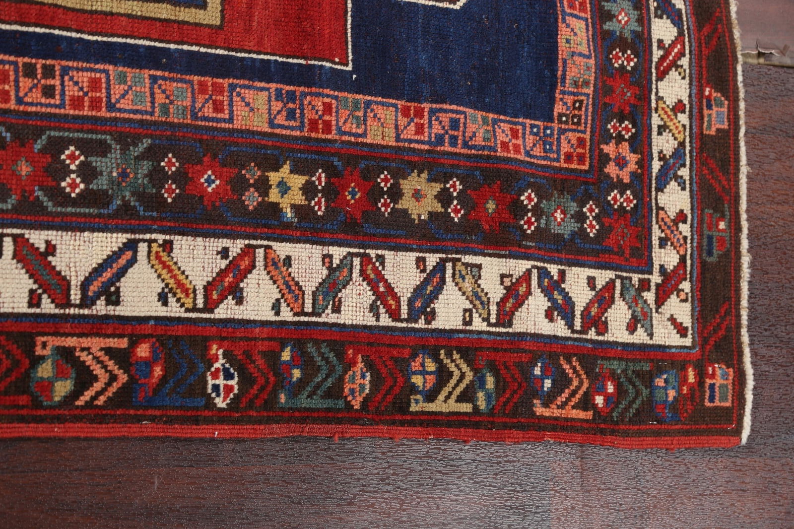 Pre-1900 Antique Vegetable Dye Kazak Persian Rug 4x8 - 16