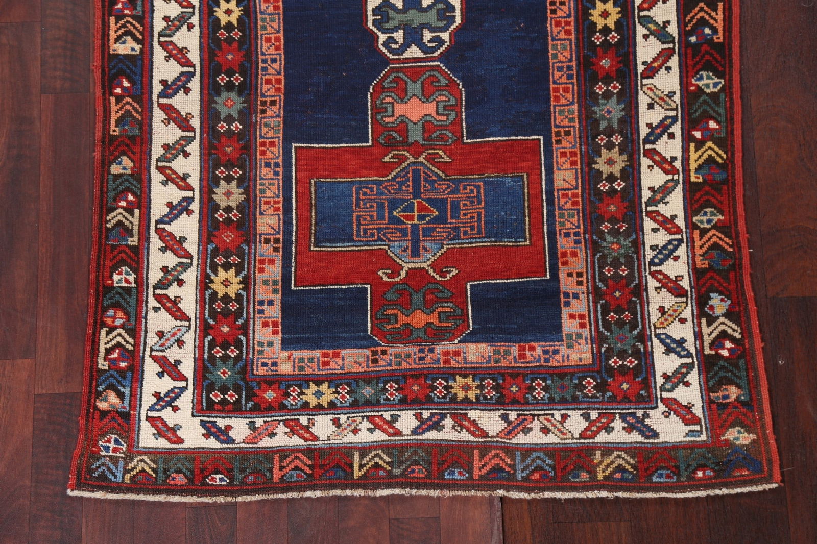 Pre-1900 Antique Vegetable Dye Kazak Persian Rug 4x8 - 6