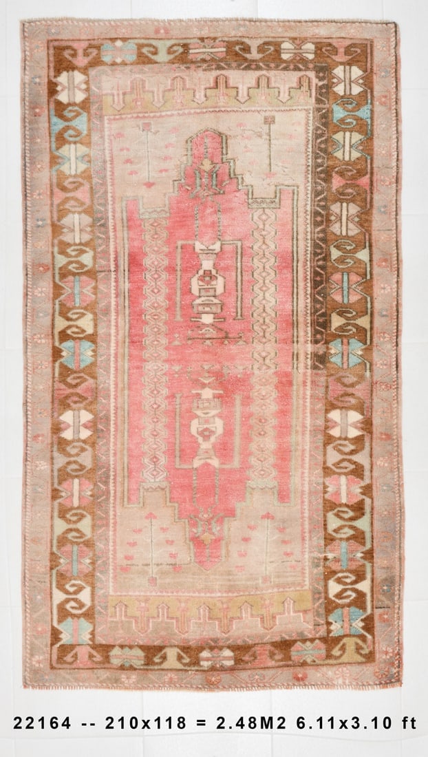 3'10'' x 6'10'' Turkish Vintage Runner Rug - 22164 (1 of 6)