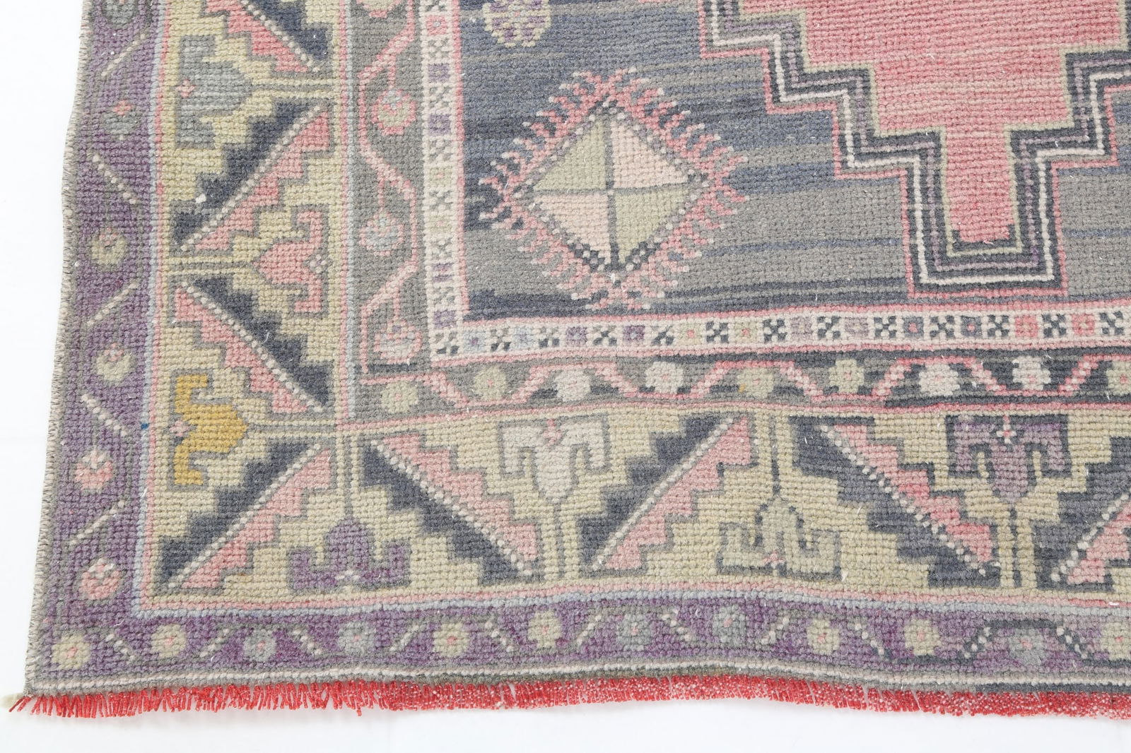 3'8'' x 7'2'' Handmade Vintage Wool Rug - 5025 - 14