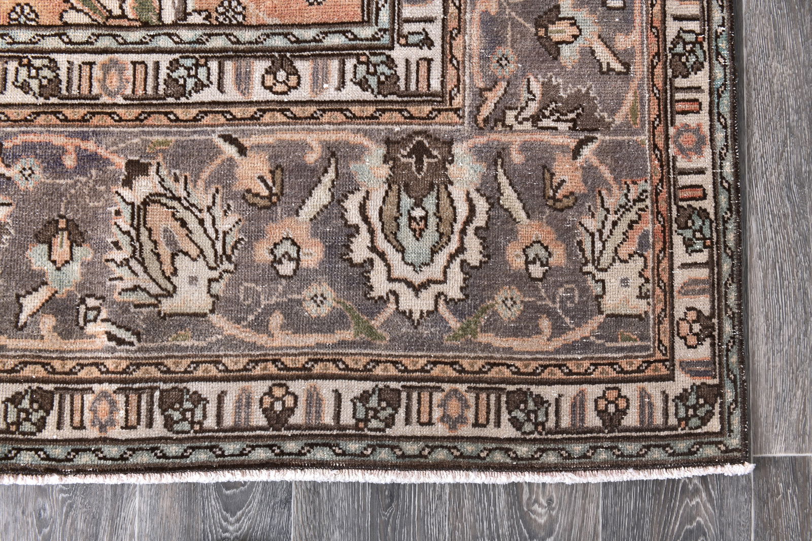 9'4'' x 10'11'' Unique Handmade Vintage Rug - 242721 - 11