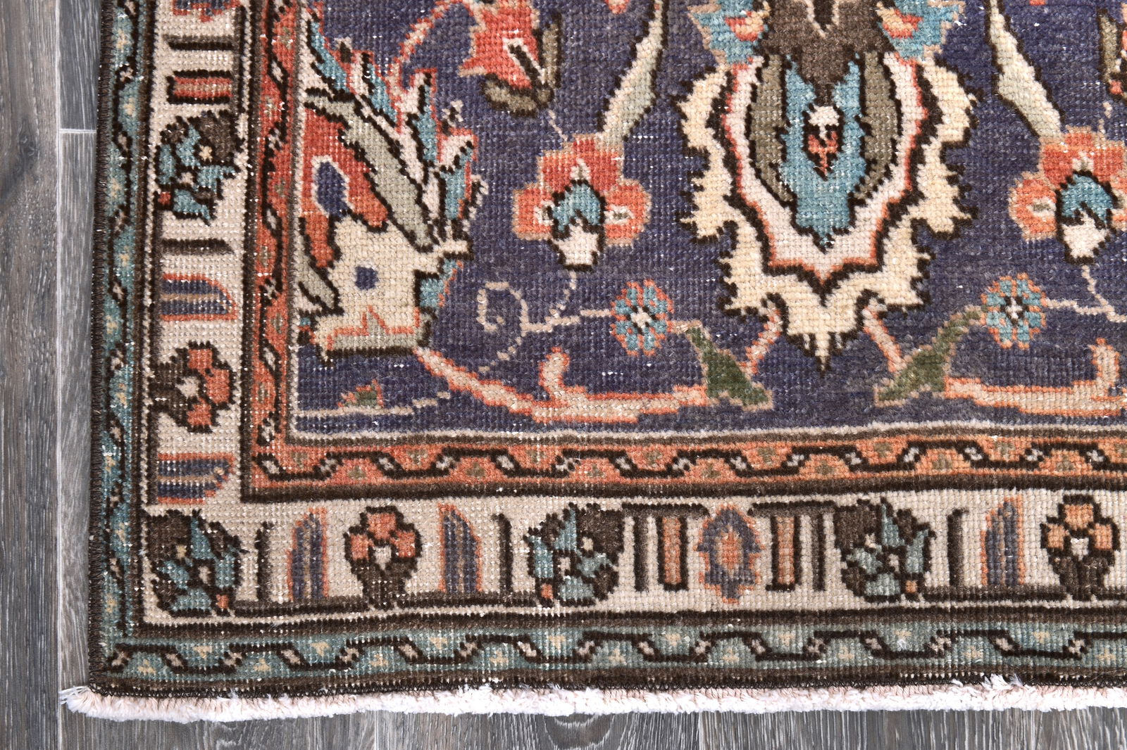 9'4'' x 10'11'' Unique Handmade Vintage Rug - 242721 - 8