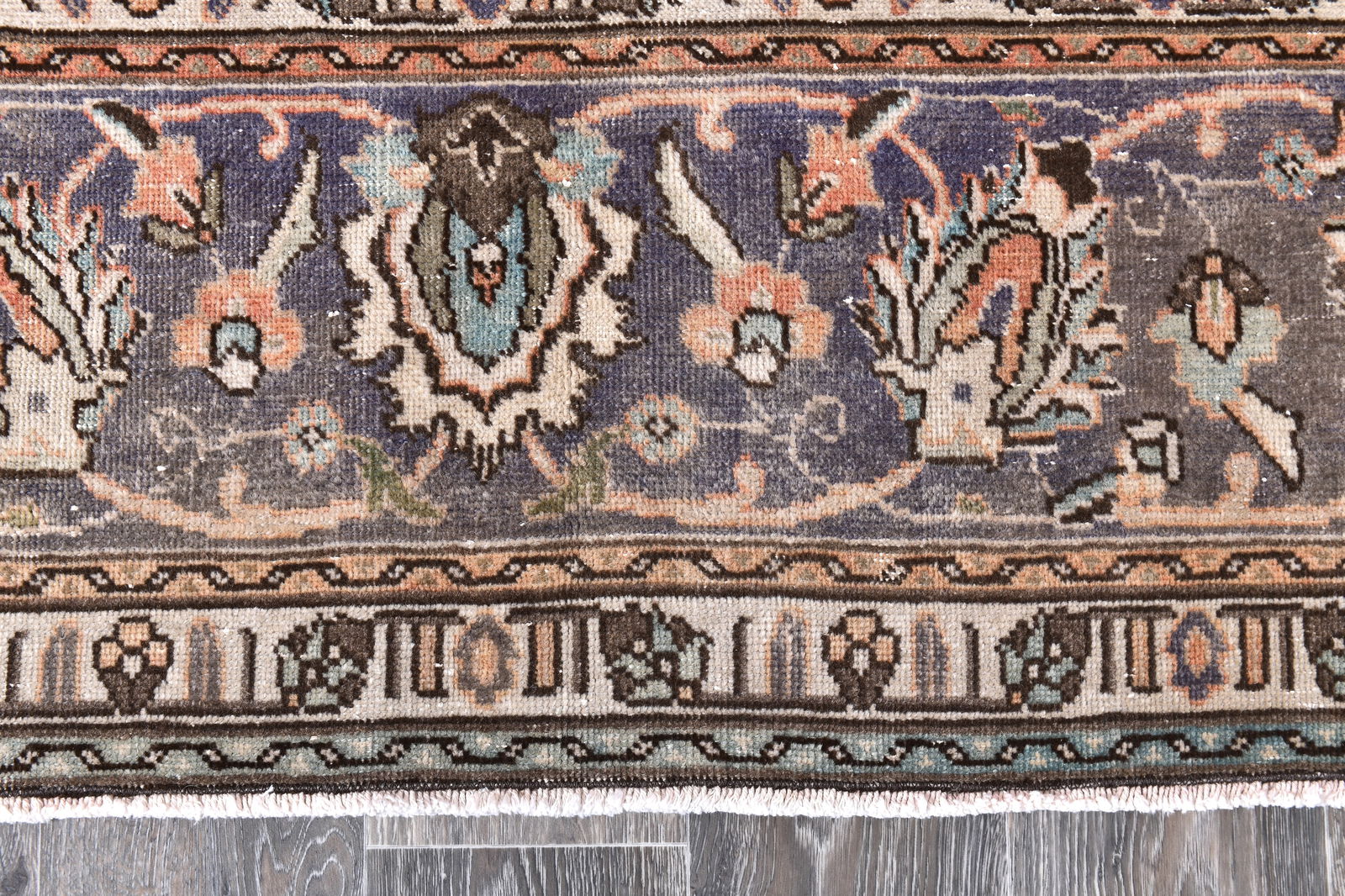 9'4'' x 10'11'' Unique Handmade Vintage Rug - 242721 - 9