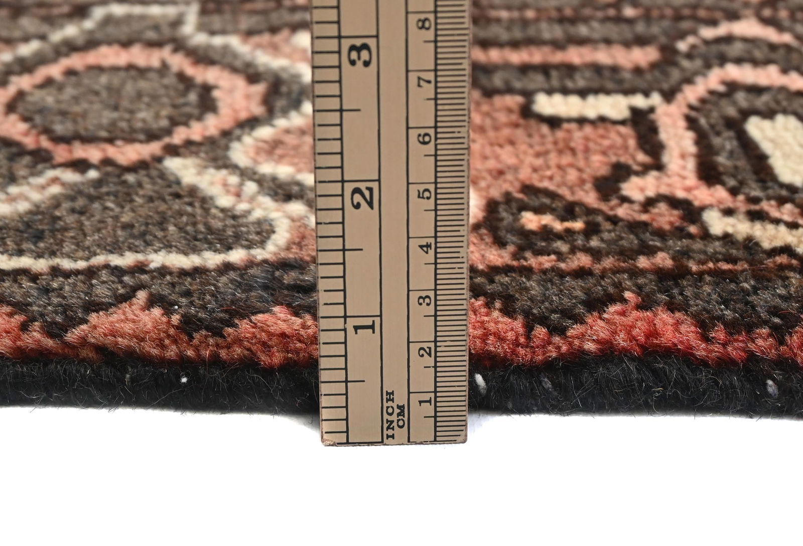 Vintage Cream Floral Tribal 5x8 Hamedan Persian Rug - 10