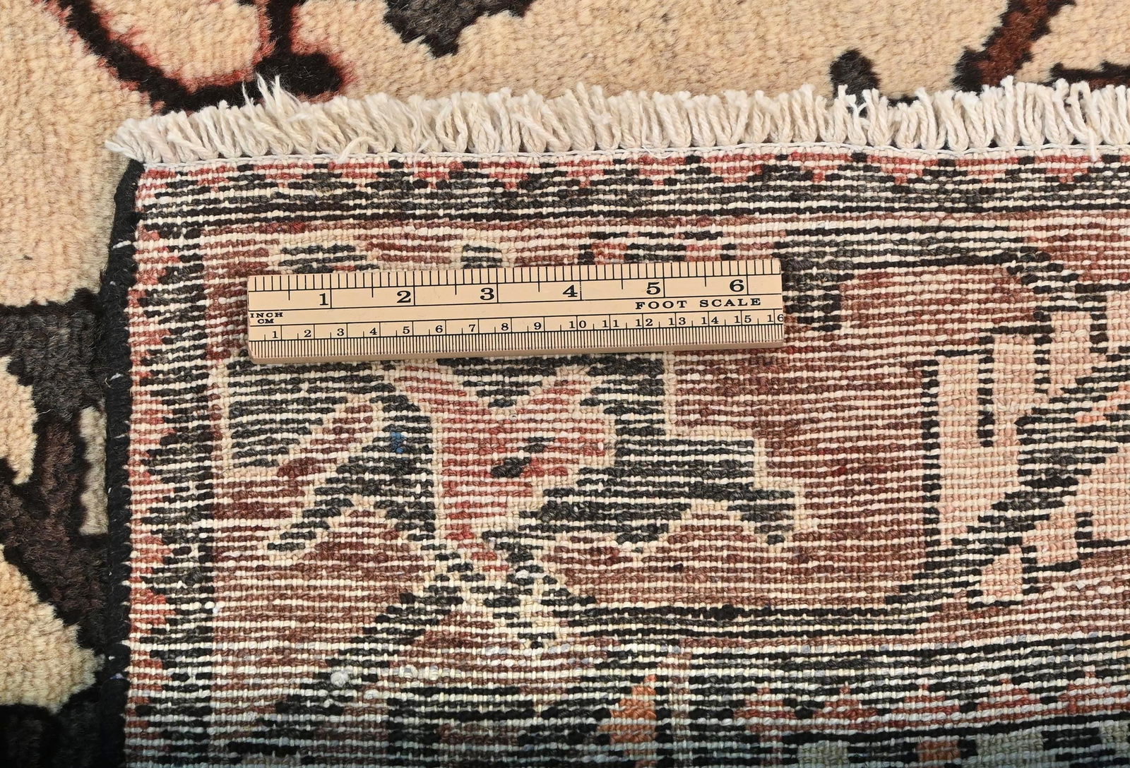 Vintage Cream Floral Tribal 5x8 Hamedan Persian Rug - 11