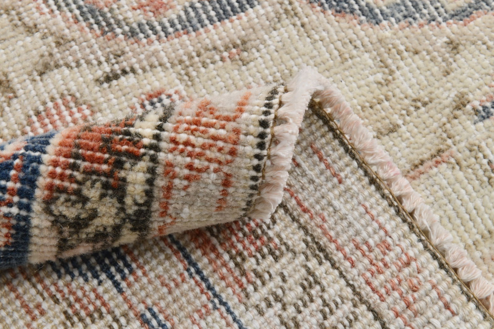 2'4'' x 8'11'' Handmade Vintage Wool Rug - 22442 - 14