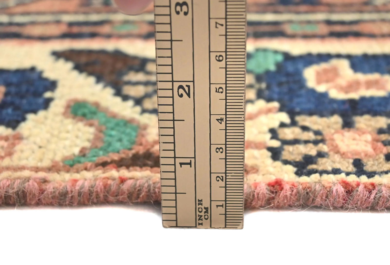 Semi Antique Muted Floral 6X9 Distressed Vintage Oriental Rug - 10