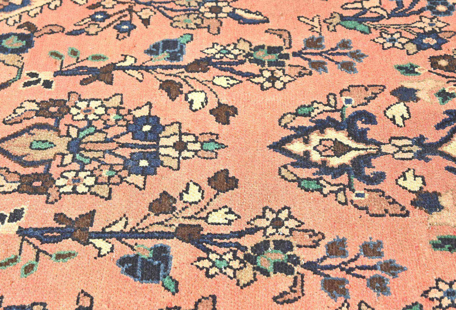 Semi Antique Muted Floral 6X9 Distressed Vintage Oriental Rug - 6