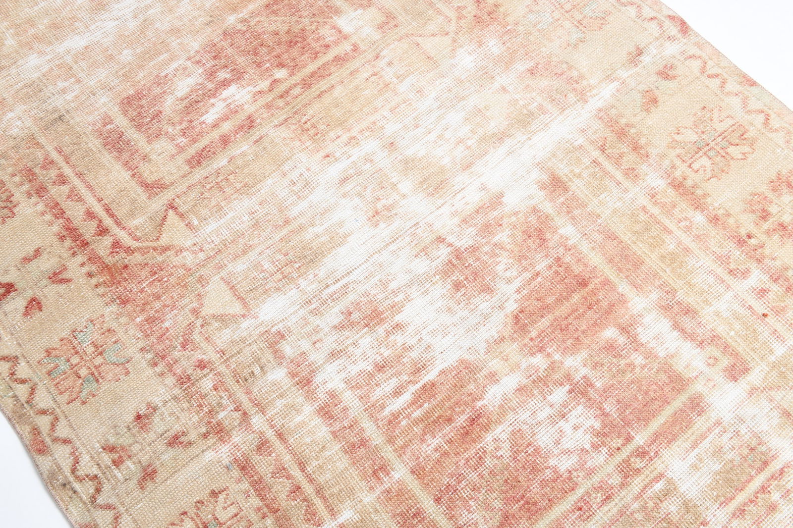 4'2'' x 6'11'' Handmade Vintage Wool Rug - 7160 - 7