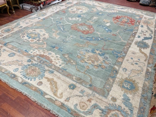 Vintage Turkish Ushak Rug-4979 - 9