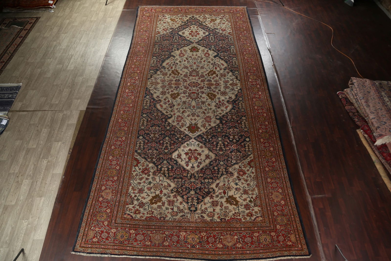Pre-1900 Antique Vegetable Dye Sarouk Farahan Persian Area Rug 10x21 ZIEGLER - 15
