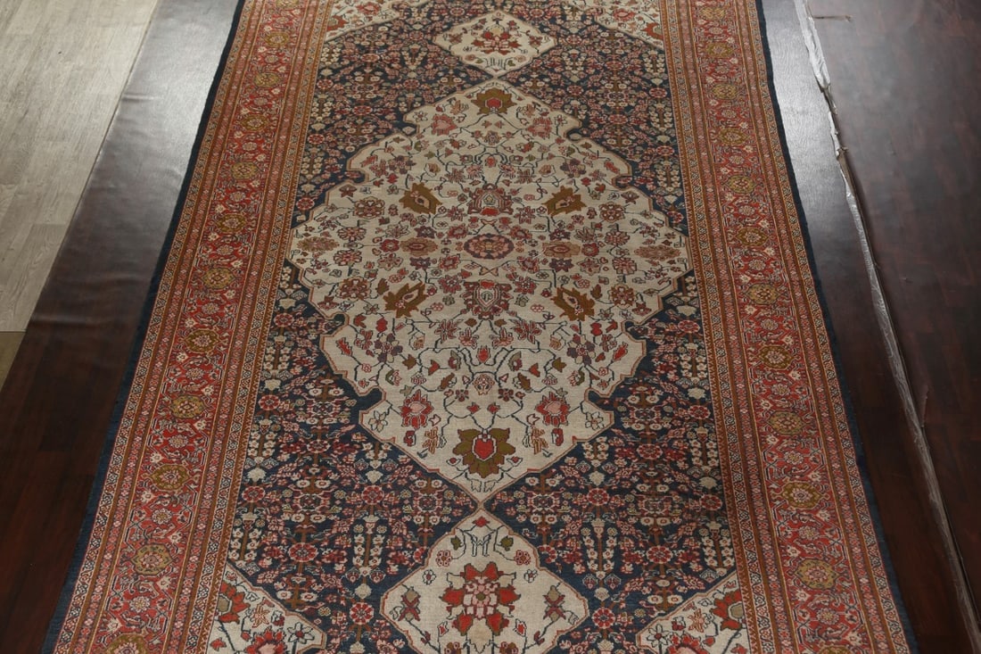Pre-1900 Antique Vegetable Dye Sarouk Farahan Persian Area Rug 10x21 ZIEGLER - 4