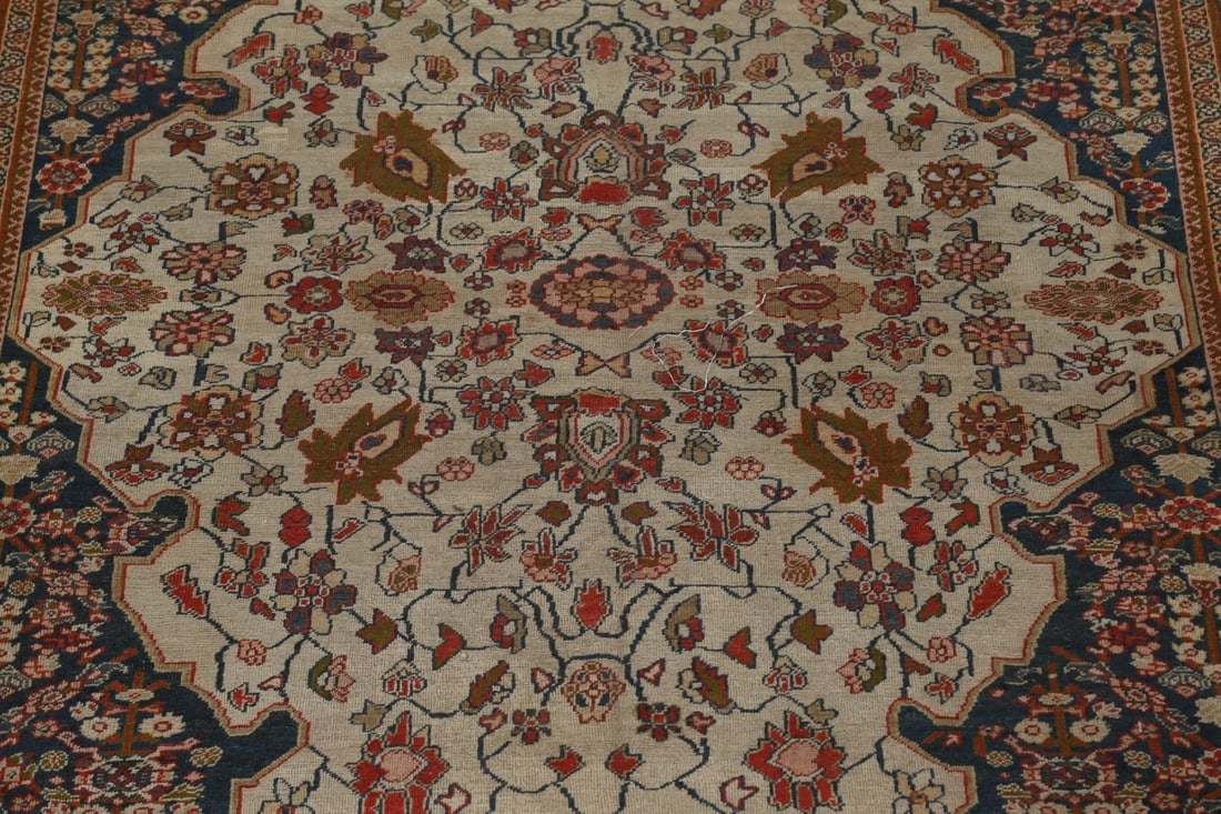 Pre-1900 Antique Vegetable Dye Sarouk Farahan Persian Area Rug 10x21 ZIEGLER - 5