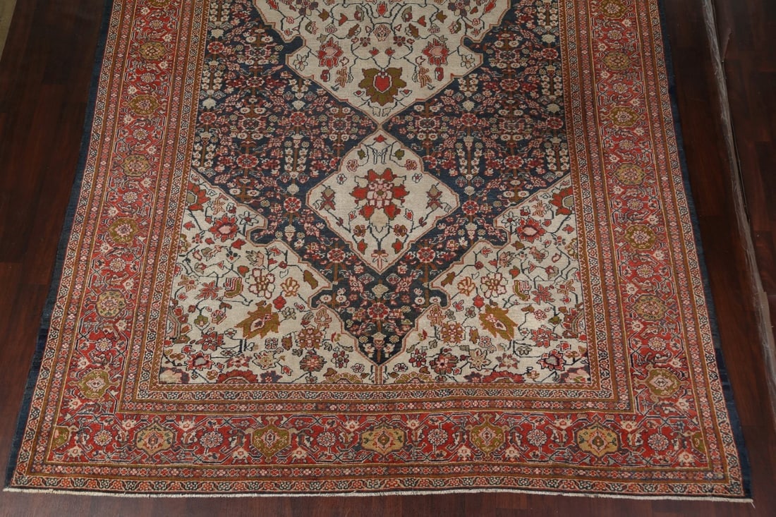 Pre-1900 Antique Vegetable Dye Sarouk Farahan Persian Area Rug 10x21 ZIEGLER - 6