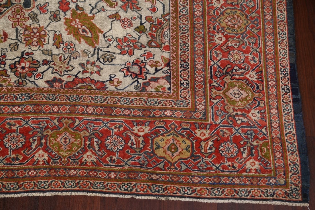 Pre-1900 Antique Vegetable Dye Sarouk Farahan Persian Area Rug 10x21 ZIEGLER - 7