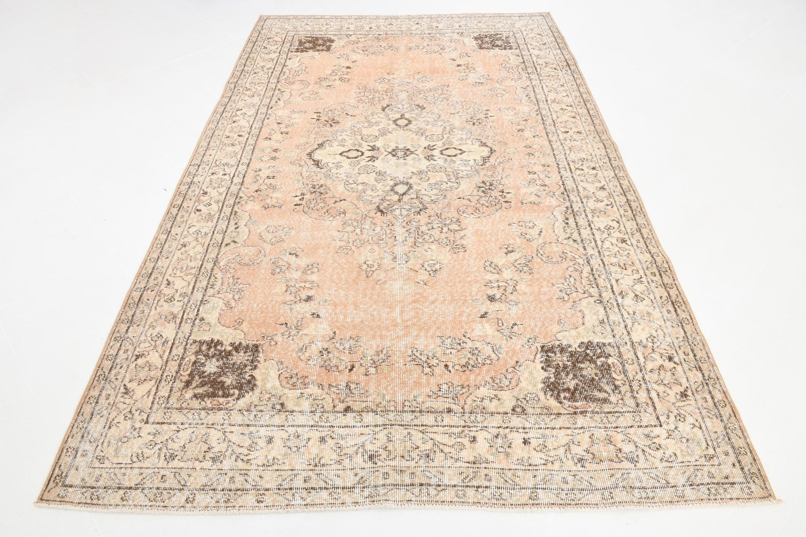 5'11'' x 9'6'' Handmade Vintage Wool Rug - 6288 - 16