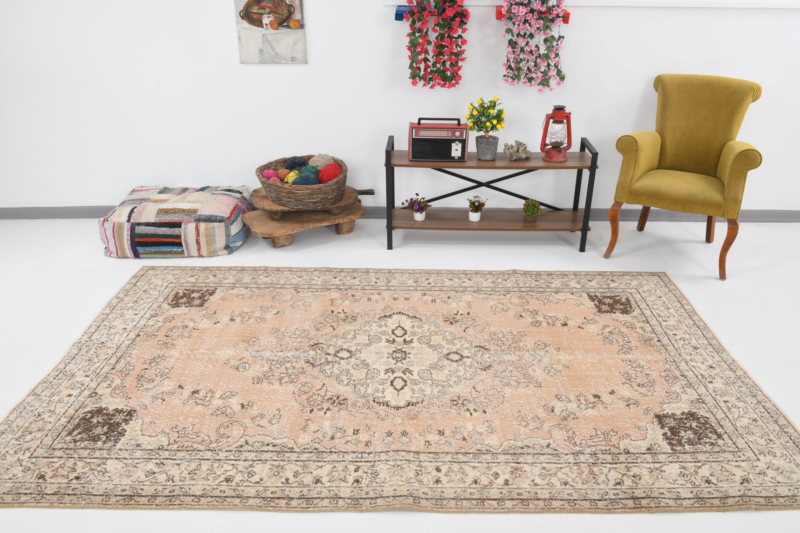 5'11'' x 9'6'' Handmade Vintage Wool Rug - 6288 - 2