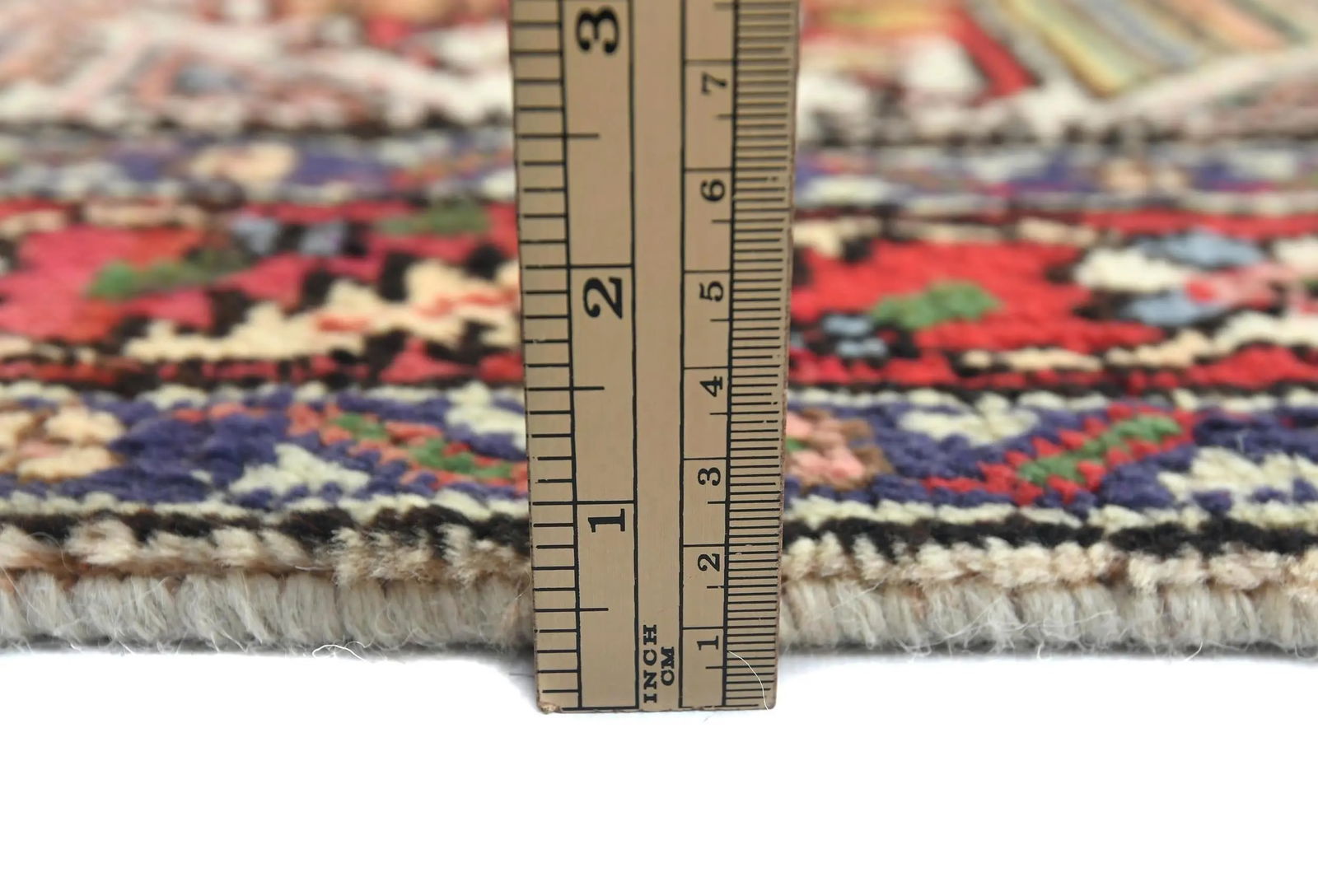 Vintage Cream Traditional 3X12 Tabriz Persian Runner Rug - 10