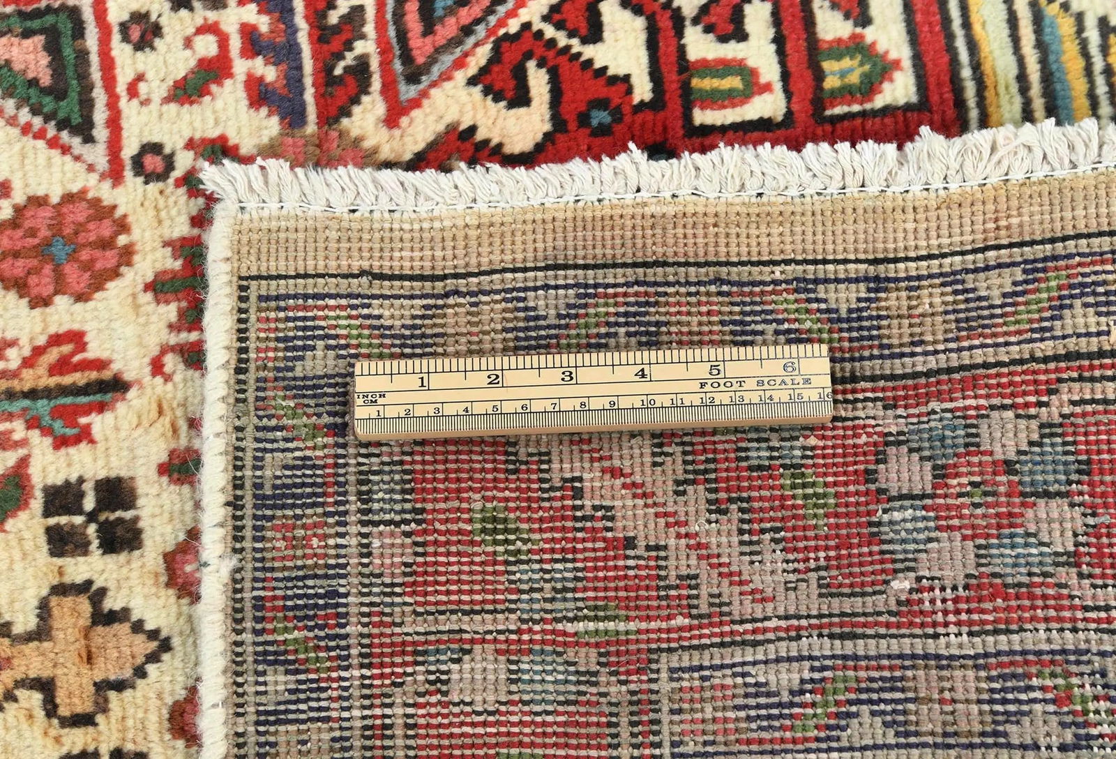 Vintage Cream Traditional 3X12 Tabriz Persian Runner Rug - 11