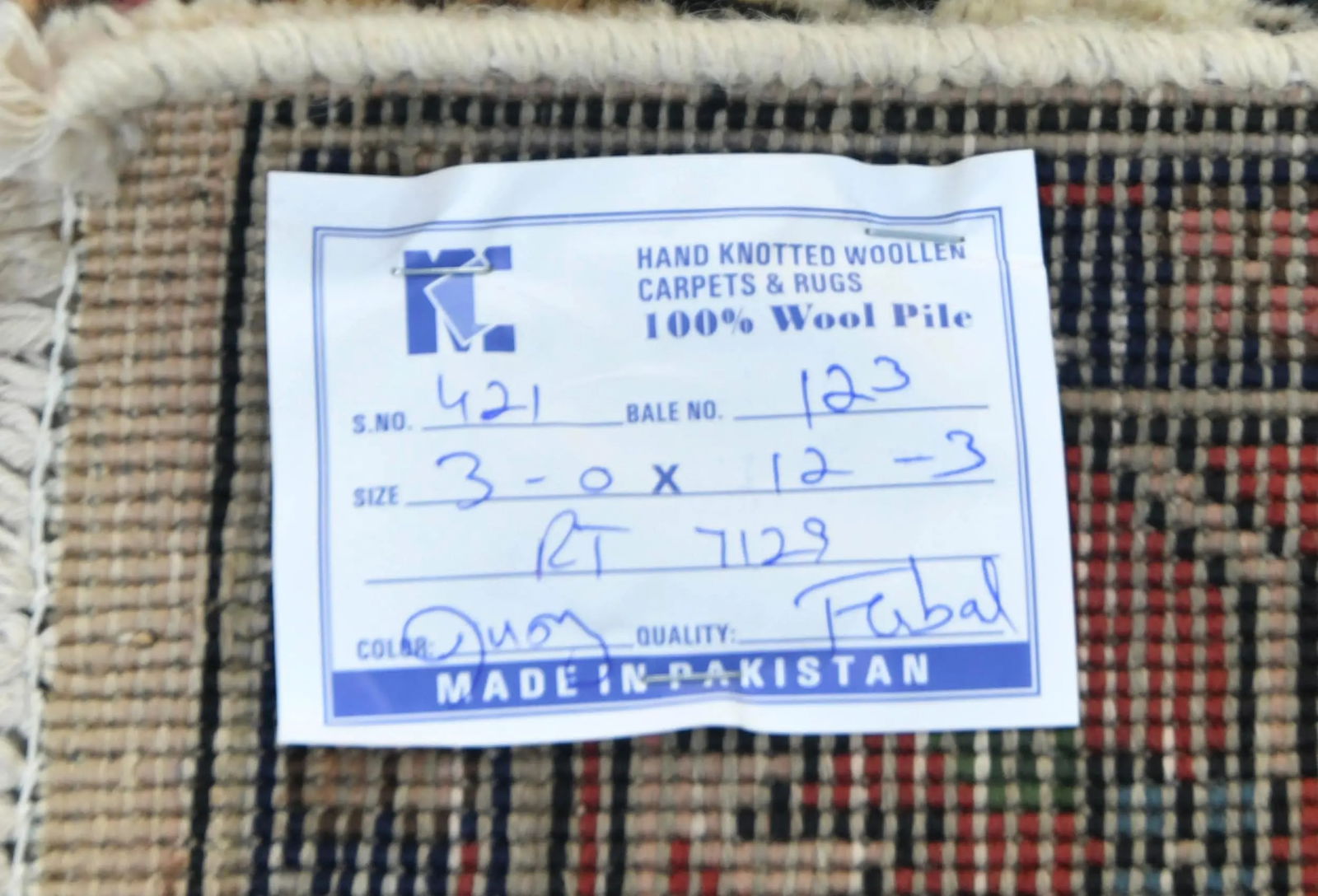 Vintage Cream Traditional 3X12 Tabriz Persian Runner Rug - 13