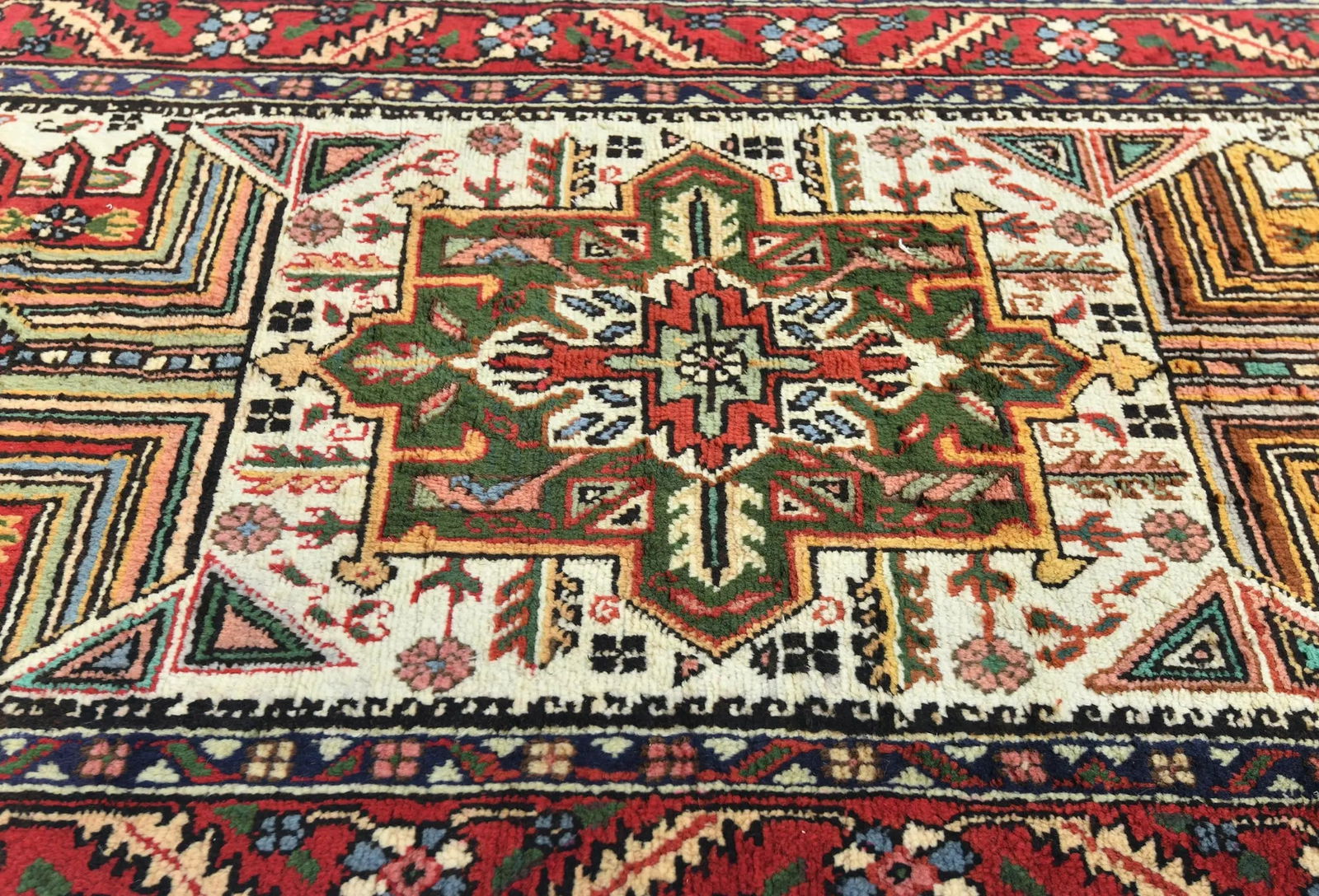 Vintage Cream Traditional 3X12 Tabriz Persian Runner Rug - 5