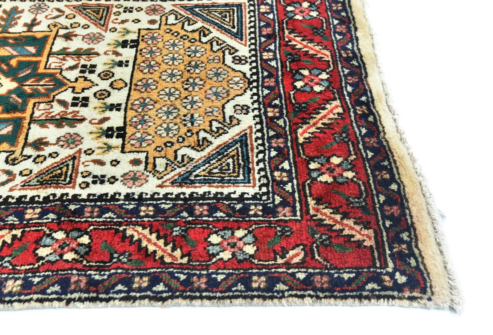 Vintage Cream Traditional 3X12 Tabriz Persian Runner Rug - 8